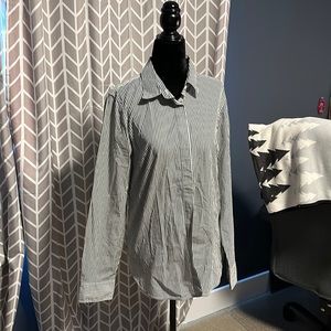 J. Crew striped button up, tailored size 8